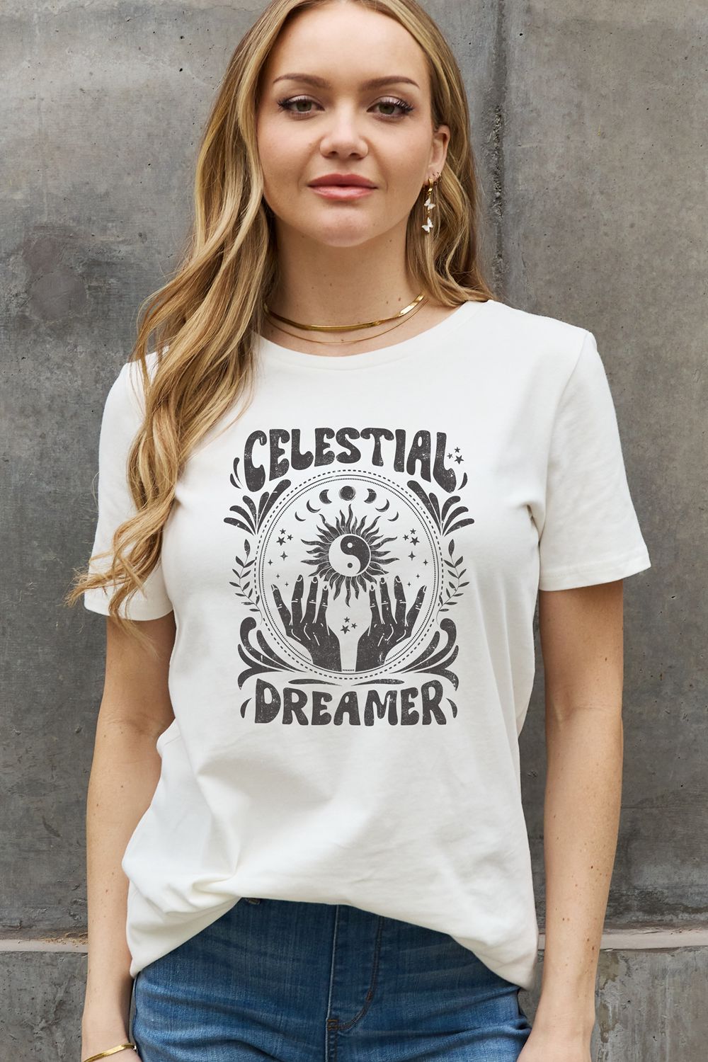 Simply Love Simply Love Full Size CELESTIAL DREAMER Graphic Cotton Tee