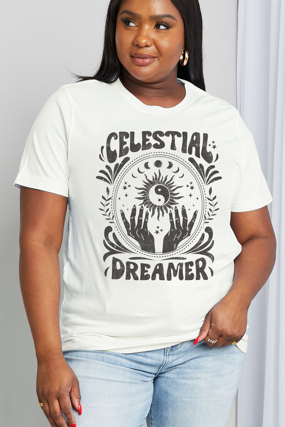 Simply Love Simply Love Full Size CELESTIAL DREAMER Graphic Cotton Tee